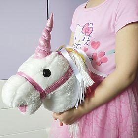 Unicorno su bastone Bianco Hobby Horse