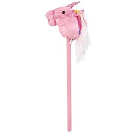 Unicorno su bastone Rosa Hobby Horse