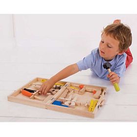 Valigetta porta attrezzi in legno Bigjigs Toys