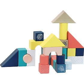 Vilac Carrello in Legno con Blocchi Colorati Canopée