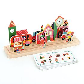 Vilac Gioco logico in legno Costruisci correttamente! Città