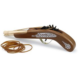 Vilac Pistola Pirata in Legno con Elastici e Bersagli