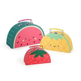 Vilac Set di 3 valigette Frutta Deliziosa Sarah Betz, Vilac