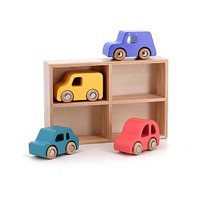 Vilac Set di 4 macchinine in legno City Vilacity, Vilac