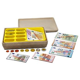 Wissner Cassa con banconote e monete in euro, Wissner