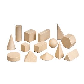 Wissner Set di Solidi Geometrici in Legno 14 pz