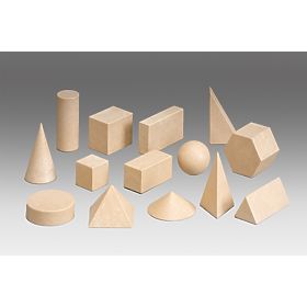 Wissner Set di Solidi Geometrici in Legno 14 pz