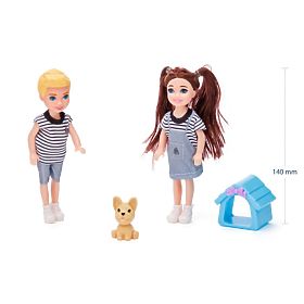 Woodyland Famiglia Moderna di Bambole con Animali