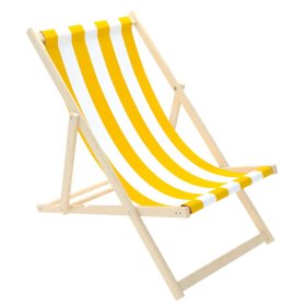 Sedia da spiaggia Stripes - giallo-bianco, Chill Outdoor