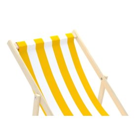 Sedia da spiaggia Stripes - giallo-bianco, Chill Outdoor