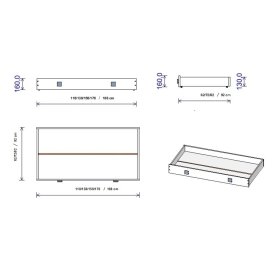Lettino bimbo Zuza 140x70 cm con sponda imbottito
