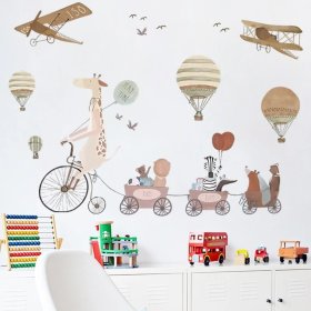Adesivi murali - Trolley con animali